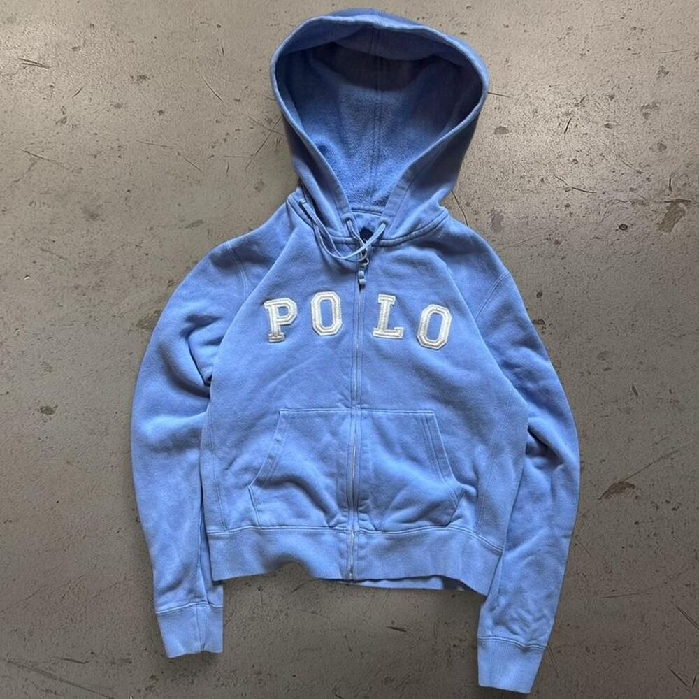 Vintage Womens Polo Ralph Lauren Zip Up Hoodie SZ XS